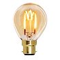 Soho Lighting B22 Amber Golfball G45 LED Light Bulb 3W 1800K CRI>95 T-Spiral Filament Dimmable