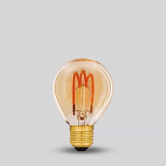 Soho Lighting E27 Vintage Sunset Golfball Dimmable LED Bulb G45, 3W, 1800K, High CRI