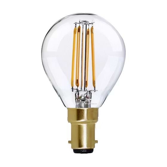 Soho Lighting B15 Clear Golfball P45 LED Light Bulb 4.2W 2700K CRI>93 Straight Filament Dimmable