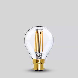Soho Lighting B22 Clear Golfball G45 LED Light Bulb 4.2W 2700K CRI>93 Straight Filament Dimmable