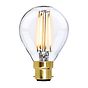 Soho Lighting B22 Clear Golfball G45 LED Light Bulb 4.2W 2700K CRI>93 Straight Filament Dimmable