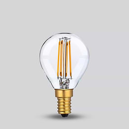 Soho Lighting E14 Clear Golfball P45 LED Light Bulb 4.2W 2700K CRI>93 Straight Filament Dimmable