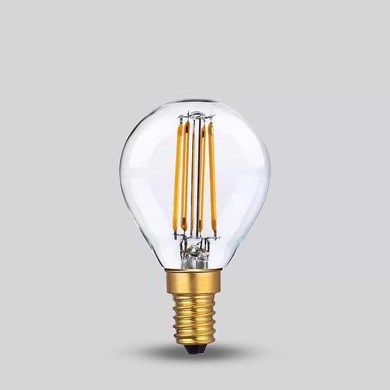 Soho Lighting E14 Classic Clear Golfball Dimmable LED Bulb P45, 4W, 2700K, High CRI