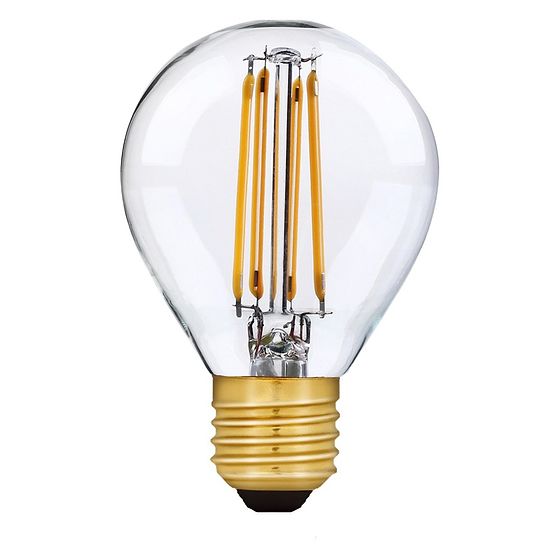Soho Lighting E27 Clear Golfball G45 LED Light Bulb 4.2W 2700K CRI>93 Straight Filament Dimmable