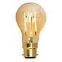 Soho Lighting B22 Amber GLS A60 LED Light Bulb 4W 1800K CRI>95 T-Spiral Filament Dimmable