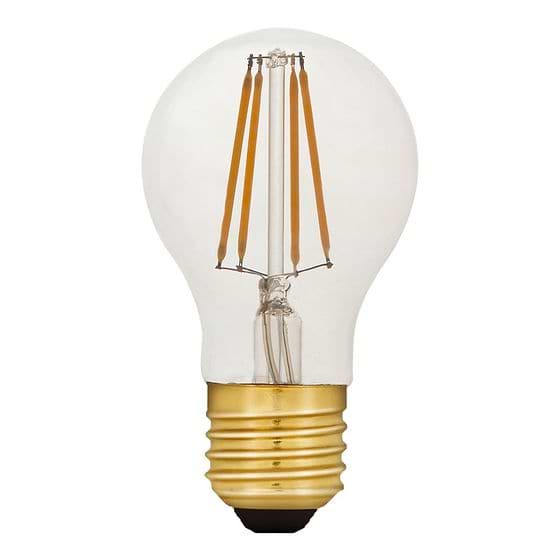 Soho Lighting E27 Clear GLS A60 LED Light Bulb 7.3W 2700K CRI>93 Straight Filament Dimmable