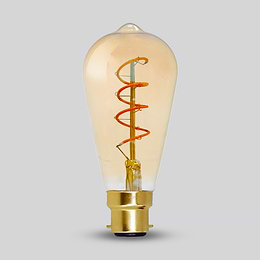 Soho Lighting B22 Vintage Sunset Teardrop Dimmable LED Bulb ST64, 4W, 1800K, High CRI
