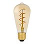 Soho Lighting E27 Amber Teardrop ST64 LED Light Bulb 4W 1800K CRI>95 Spiral Filament Dimmable