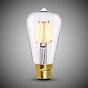 Soho Lighting B22 Classic Clear Teardrop Dimmable LED Bulb ST64, 7W, 2700K, High CRI
