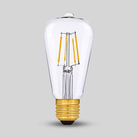 Soho Lighting E27 Classic Clear Teardrop Dimmable LED Bulb ST64, 7W, 2700K, High CRI