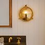 Soho Lighting Carlisle Half Cover IP65 Outdoor & Bathroom Polished Solid Brass Wall Light