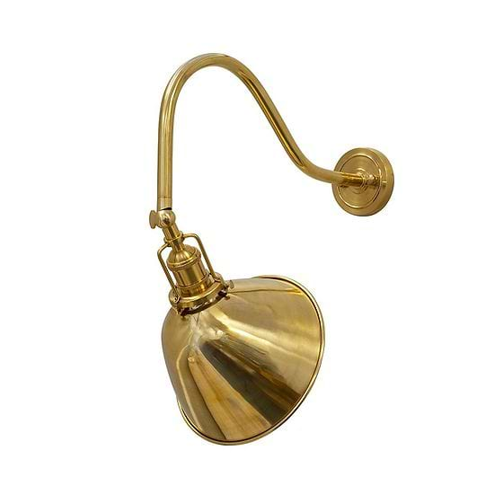 Polished Brass Reading Wall Light