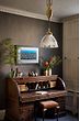 Soho Lighting D'Arblay Brass Scalloped Dome Rise and Fall Adjustable Pendant Light