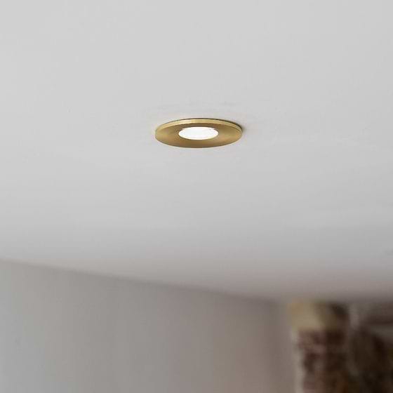 Soho Lighting Antique Brass CCT Dim To Warm LED Downlight Fire Rated IP65
