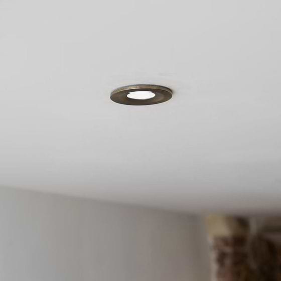 Soho Lighting Antique Brass LED Downlights, Fire Rated, Fixed, IP65, CCT Switch, High CRI, Dimmable