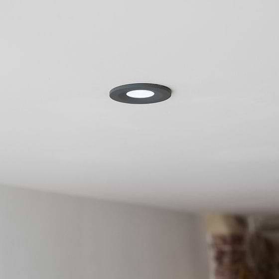 Soho Lighting Graphite Grey CCT Dim To Warm LED Downlight Fire Rated IP65