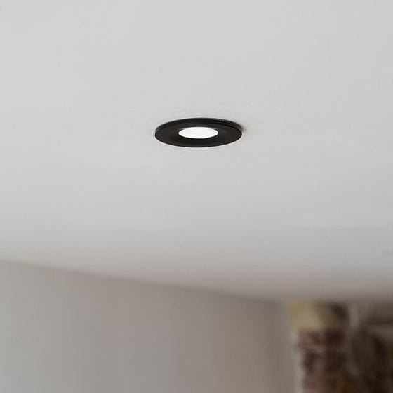 Soho Lighting Matt Black CCT Dim To Warm LED Downlight Fire Rated IP65