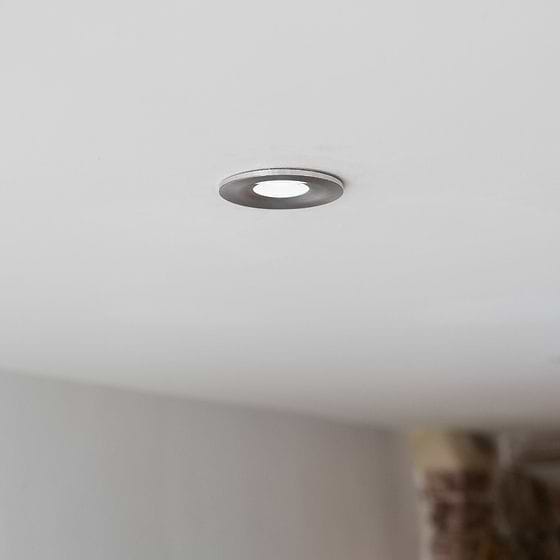 Soho Lighting Pewter LED Downlights, Fire Rated, Fixed, IP65, CCT Switch, High CRI, Dimmable