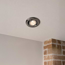 Soho Lighting Black Nickel 3K Warm White Tiltable LED Downlights, Fire Rated, IP44, High CRI, Dimmable