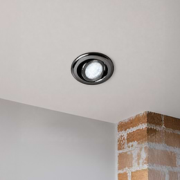 Black Chrome Tiltable Fire Rated LED 6W IP44 Dimmable Downlight