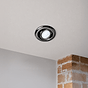 Black Chrome Tiltable Fire Rated LED 6W IP44 Dimmable Downlight