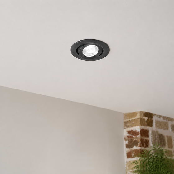 Soho Lighting Graphite Grey 4K Cool White Tiltable LED Downlights, Fire Rated, IP44, High CRI, Dimmable