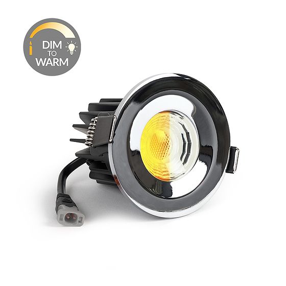 Soho Lighting Polished Chrome CCT Dim To Warm LED Downlight Fire Rated IP65