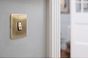 The Savoy Collection Brushed Brass 1 Gang 2 Way 10A Light Switch Blk Ins Screwless
