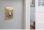 The Savoy Collection Brushed Brass 1 Gang 2 Way 10A Light Switch Blk Ins Screwless