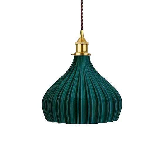 Emerald Green Recycled Material Pendant Light
