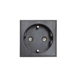 Black 16A Euro Socket Round Pin EM-Euro Module