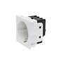 White 16A Euro Socket Round Pin EM-Euro Module