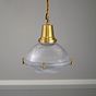 Soho Lighting Hollen Lacquered Aged Brass Brimmed Dome Pendant Light - The Schoolhouse Collection