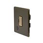The Eton Collection Bronze 13A Unswitched FCU Flex Outlet Black Inserts Screwless