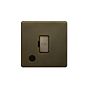 The Eton Collection Bronze 13A Unswitched FCU Flex Outlet Black Inserts Screwless