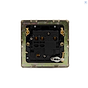 Soho Lighting Matt Black & Brushed Brass 13A Switched Fuse Flex Outlet Black Insert Screwless