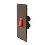 The Eton Collection Bronze 45A 1 Gang Double Pole Switch Lrg Plate Screwless