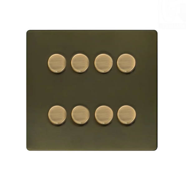 Bronze 8 Gang Dimmer Switch
