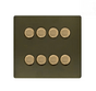 Bronze 8 Gang Dimmer Switch
