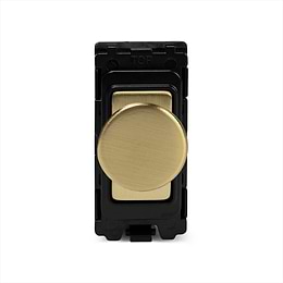 The Savoy Collection Brushed Brass 6A Dummy RM-Grid Dimmer Switch Mod