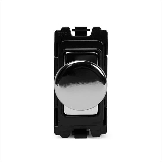 The Finsbury Collection Polished Chrome 6A Dummy RM-Grid Dimmer Switch Mod