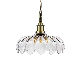 Organic Flora Clear Glass Pendant Light