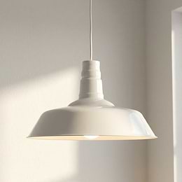 Argyll Industrial Pendant Light in Clay White