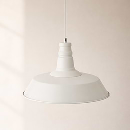 Argyll Industrial Pendant Light in Clay White 
