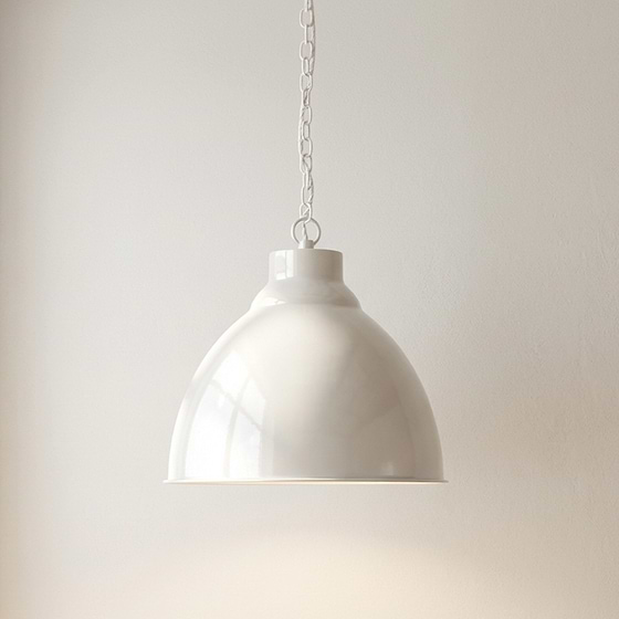 Oxford Vintage Pendant Light in Clay White 