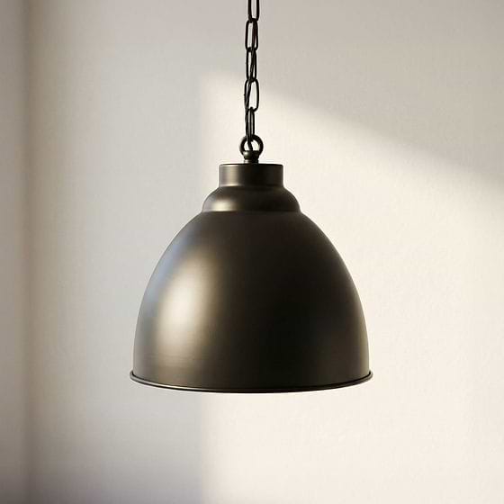 Oxford Vintage Pendant Light in Matt Black 