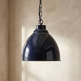 Oxford Vintage Pendant Light in Squid Ink Blue 
