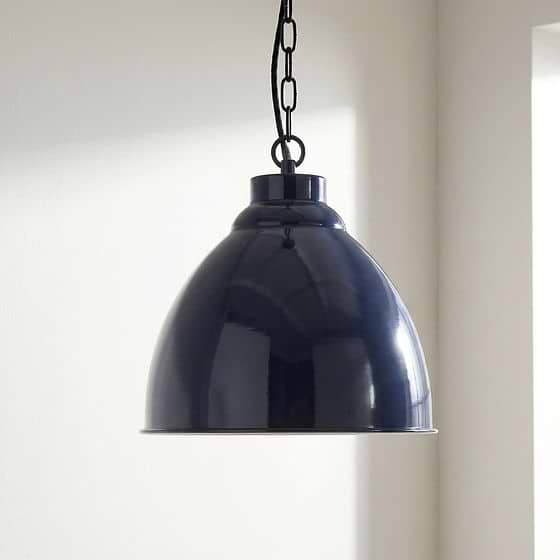 Oxford Vintage Pendant Light in Squid Ink Blue 