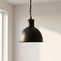 Wardour Industrial Bay Pendant Light Matt Black - Soho Lighting