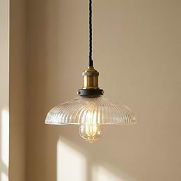 Romilly Dome Etched Glass French Style Pendant Light